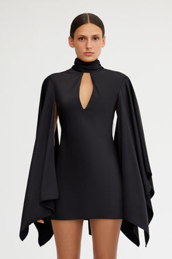 Adriana Long Sleeve Mini Dress for Women, Black, AU8 US4, Polyester Viscose Rayon Adriana Long Sleeve Mini Dress for Women, Black, AU8 US4, Polyester Viscose Rayon
