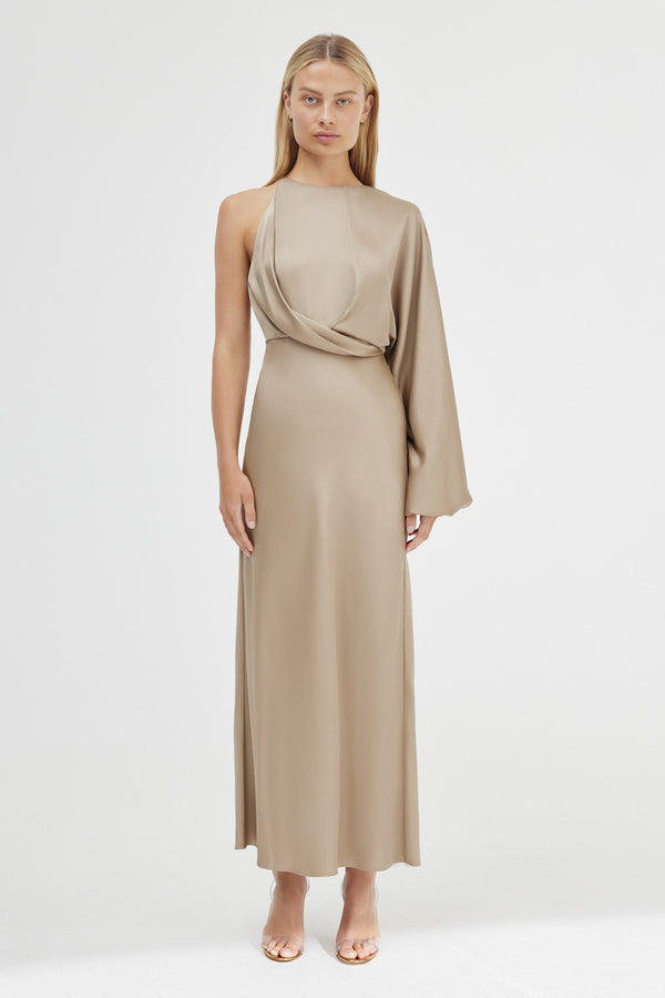 ALESSIA ONE SHOULDER LONG SLEEVE DRESS